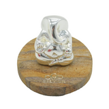 Boxed .999 Pure Silver Ganesh Figure on Marble Base Vintage