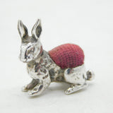 Sterling Silver Cast Bunny Rabbit Pin Cushion Vintage London