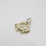 Sterling Silver Crab Cancer Horoscope Symbol Charm Pendant Vintage c1970
