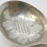 George IV Sterling Silver Floral Pattern Tea Caddy Spoon Antique 1829 Birmingham