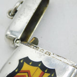 Victorian Sterling Silver & Enamel Clare College, Cambridge Vesta Case Antique