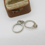 Sterling Silver Wedding Engagement Ring Charm Pendant Vintage c1970