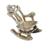 Sterling Silver Rocking Chair Charm Pendant Vintage c1970
