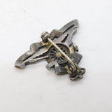 WWII Period Sterling Silver Marcasite Set Royal Artillery Sweetheart Brooch