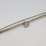 Victorian Sterling Silver & Brilliant Cut Spinel Bar Brooch Antique c1900