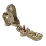 Sterling Silver Family in the Shoe Opening Charm Pendant Vintage c1970