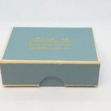 Blue Card Jewellery Box 'Pearl Cross Ltd, London' Antique c1930 Art Deco