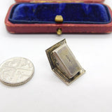 Sterling Silver French Ski Chalet Charm Pendant Vintage c1970