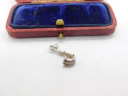 Sterling Silver Musical Saxophone Charm Pendant Vintage c1970
