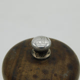 Sterling Silver & Turned Wooden Pepper Grinder Vintage 1982 London