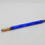 Art Deco Sterling Silver Gilt Guilloche Enamel Propelling Pencil Antique c1920s
