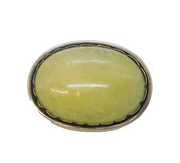 South African Studio Sterling Silver Lemon Jade Brooch Pin Vintage c1960s