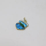 Sterling Silver & Enamel Gibralter Travel Shield Charm Pendant Vintage c1970