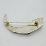 Victorian Scottish Sterling Silver & Agate Large Dirk Brooch Antique c1860s