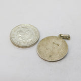 Sterling Silver St Christopher Travel Charm Pendant Vintage c1970s