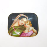 Victorian Hand Painted Porcelain Panel Plaque Antique c1860