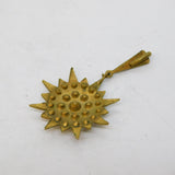 19th Century Gilt Metal & Paste Set Starburst Drop Pendant Antique c1890s