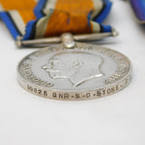 WW1 Medal Group Pair GNR S.D Stone Royal Garrison Artillery Antique