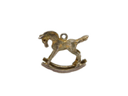 Sterling Silver Rocking Horse Charm Pendant Vintage c1970