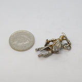 Sterling Silver Viking Warrior Charm Pendant Vintage c1970s