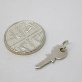 Sterling Silver Little Key Charm Pendant Vintage c1970