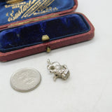 Sterling Silver Leo The Lion Star Sign Charm Pendant Vintage c1970