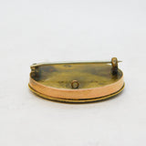 George III 9ct Gold Cased & Pearl Floral Diorama Mourning Brooch Antique