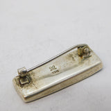 Australian Sterling Silver Abalone Shell Set Brooch Pin Antique c1930 Art Deco