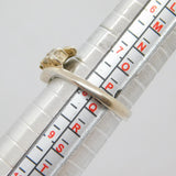 Sterling Silver Triple Stone CZ Crossover Dress Ring Vintage c1970 Size P 1/2