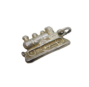 Sterling Silver Steam Train Charm Pendant Vintage c1970
