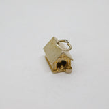 Sterling Silver Opening Dog Kennel With Dog Inside Charm Pendant Vintage c1970s