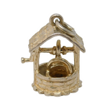 Sterling Silver Good Luck Wishing Well Charm Pendant Vintage c1970