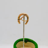 Edwardian 9ct Yellow Gold Lucky Horseshoe Stick Pin Antique c1910
