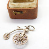 Sterling Silver Nuvo Pennyfarthing Bicycle Charm Pendant Vintage c1970