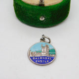 Sterling Silver Enamel Balmoral Castle Charm Pendant Vintage c1970