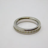 Stainless Steel Paste Set Eternity Band Ring Vintage c2000 Size J 1/2