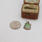 Sterling Silver & Enamel Sheringham Travel Shield Charm Pendant Vintage c1970