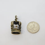 Sterling Silver Crown Charm Pendant Vintage c1970