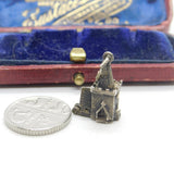Sterling Silver Couple in the Church Opening Charm Pendant Vintage c1970