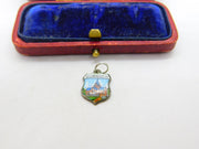 Sterling Silver and Enamel Dornoch Travel Shield Charm Pendant Vintage c1970