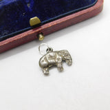 Sterling Silver Little Elephant Charm Pendant Vintage c1970