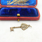 Sterling Silver Lucky 18th Birthday Key Charm Pendant Vintage c1970
