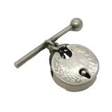 Victorian Sterling Silver Threepence Padlock & T-Bar Fob Antique c1880s
