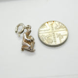 Sterling Silver Aquarius the Water Bearer Charm Pendant Vintage c1970
