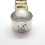 Silver Plated EPNS Lamb Christening Napkin Ring Antique c1930 Art Deco