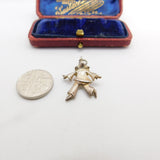 Sterling Silver Prancing Clown Charm Pendant Vintage c1970