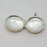 Sterling Silver Jubilee Hallmark Ingot Style Round Locket Pendant Vintage 1977