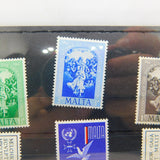 Collection Of Uncirculated Vintage Malta Maltese Stamps c1970