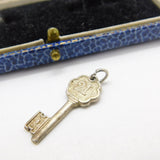 Sterling Silver 21st Birthday Key Charm Pendant Vintage c1970