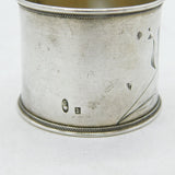20th Century Russian .84 Silver Floral Pattern Napkin Ring Antique c1920s